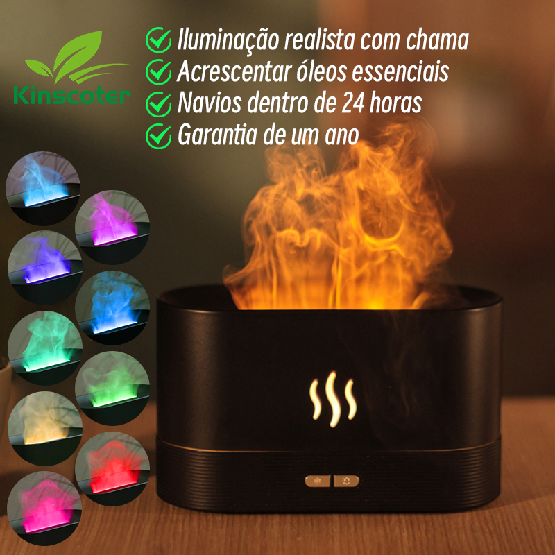 UMIDIFICADOR E AROMATIZADOR DE AR-SIMULADOR DE CHAMAS