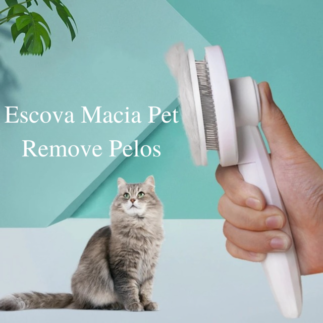 ESCOVA DE REMOÇÃO DE PELOS DE CÃES E GATOS